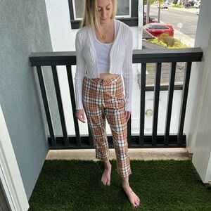 Womens size small plaid pants like new